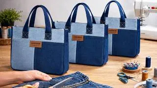 Thumbnail: 🧵Make Your Own Bag from Old Jeans — Easy and No Pattern Needed!