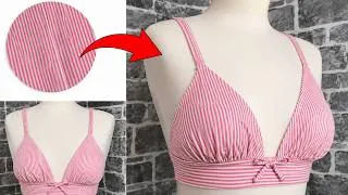 Thumbnail: I Made a Bra from Old Clothes | Easy & Useful for Beginner