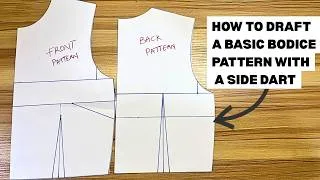 Thumbnail: Every Beginner must learn this | EASIEST way to draft a HALF SCALE BASIC BODICE |Sewing 101 PART 7A