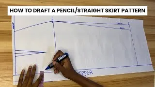 Thumbnail: Easiest way to draft a BASIC SKIRT PATTERN /How to draft and cut a PENCIL skirt / SEWING 101 PART 12