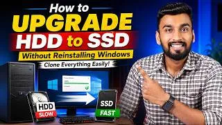 Thumbnail: How to Upgrade HDD to SSD Without Reinstalling Windows (Clone Everything Easily)