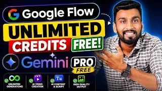 Thumbnail: Google Flow Unlimited Credits FREE | How to Get Google Gemini Pro FREE with Jio SIM