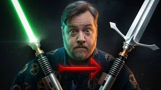 Thumbnail: We put a REAL sword blade on a LIGHTSABER - will it work?
