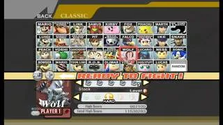 Thumbnail: Super Smash Bros. Brawl (Wii) - Wolf Classic Mode Playthrough (Hard)