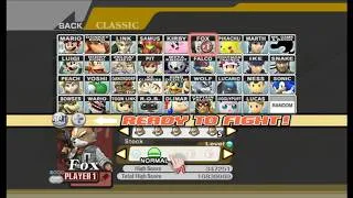Thumbnail: Super Smash Bros. Brawl (Wii) -  Fox Classic Mode Playthrough