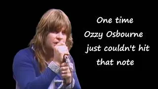 Thumbnail: Ozzy Osbourne vocal problem singing Crazy Train
