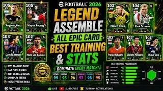 Thumbnail: 🔥 Legend Assemble! All Epic Cards Best Training & Full Stats Showing in eFootball 2026 Mobile