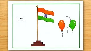 Thumbnail: 15 August Drawing | Independence Day Drawing | How To Draw Indian Flag.