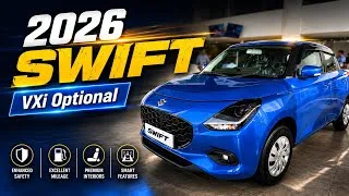 Thumbnail: 2026 Maruti Swift Vxi Optional Detailed Review | 2026 Maruti Swift Vxi O | 2026 Swift Blue Colour