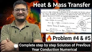 Thumbnail: Heat Conduction Numerical 4 & 5 II Composite Cylinder Previous Year Problem I Heat Transfer II 