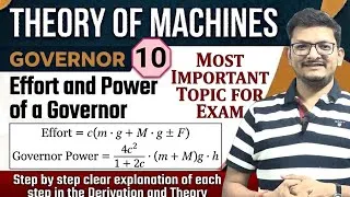 Thumbnail: Effort and Power of a Governor II Derivation II Theory of Machines II Previous Year TOM Questions II