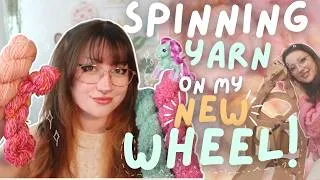 Thumbnail: Putting My NEW SPINNING WHEEL To The Test By Making Bouclé | Spinning Vlog ♥ Shaiyeh