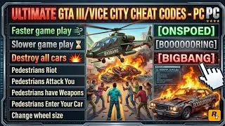 Thumbnail: Title: Gta Vice City TOP10 Cheat Codes 2026