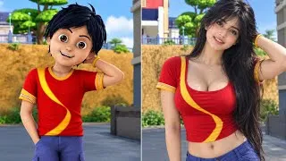 Thumbnail: Shiva Cartoon Character Ka Female Virsion Part-3  || Shiva Cartoon Vs Female Life 