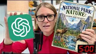 Thumbnail: It took me 5 mins to make a KDP coloring book with AI