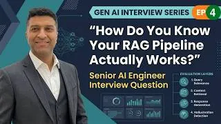 Thumbnail: Production RAG Failures: The 4-Layer Eval Stack Candidates Skip | Gen AI Interview Series | EP#04