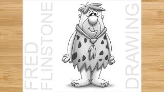 Thumbnail: Fred flinstone cartoon outline drawing easy - How to draw fred flinstone cartoon drawing easy step