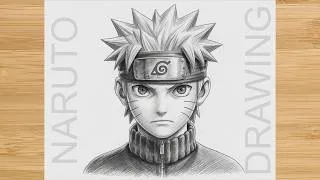 Thumbnail: Naruto outline drawing easy - How to draw naruto face drawing step by step - easy naruto drawing