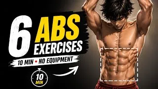 Thumbnail: "6 Abs Exercises You Can Do at Home | 10-Min No Equipment Workout"