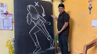 Thumbnail: How to draw running girl 🏃🏾‍♀️#drawingtutorial 
