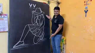 Thumbnail: How to draw girl with hat 🎩 #drawingtutorial 