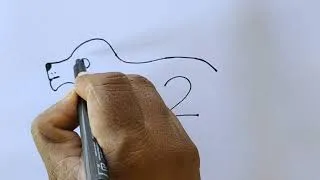 Thumbnail: Dog Drawing With 222 Number