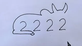 Thumbnail: How To Draw Ox With 2222 Number | Ox Drawing Step By Step | Bull Drawing Easy