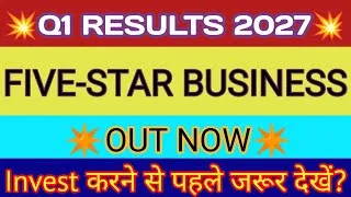 Thumbnail: Five Star Q1 Results 2026 🔴 Five Star Business Results 🔴 Five Star Share News Today 🔴Five Star Share
