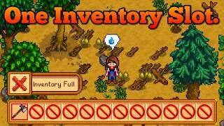 Thumbnail: Stardew, but I only have One Inventory Slot