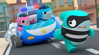 Thumbnail: POLICE OFFICER SONG! BABY SHARK is a policeman! - Play Pretend for Kids
