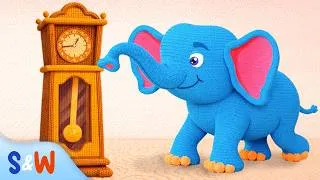Thumbnail: Hickory Dickory Dock | Amigurumi Animals Nursery Rhyme | Giraffe, Parrot, Snake, Rhino & Elephant 🐘