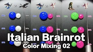 Thumbnail: Italian Brainrot Color Mixing Collection 2 | Tung Tung Tung Sahur | tralalero tralala