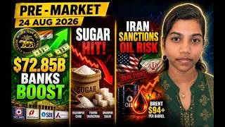 Thumbnail: Bank Nifty Boost? RBI Inflow $72.85B & Iran Tension—Nifty Gap Up? | Pre Market report & 24 Aug 2026