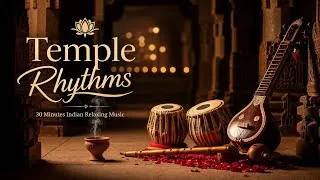 Thumbnail: Escape Stress with Temple Rhythms | 30 Minutes Relaxing Indian Music|Flute, Sitar & Tabla Meditation