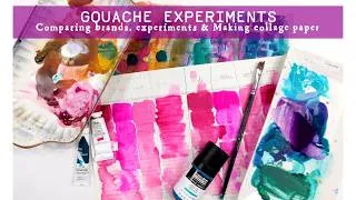 Thumbnail: GOUACHE - Comparing brands, Experiments & Making collage paper