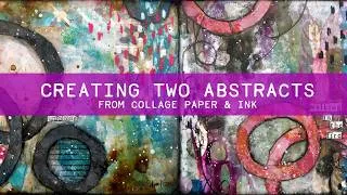 Thumbnail: Creating two abstract with collage paper #mixedmedia
