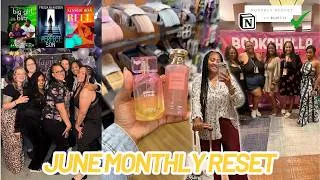 Thumbnail: JUNE MONTHLY RESET ROUTINE | may budget recap, planner set ups, favorites, lessons, highs/lows