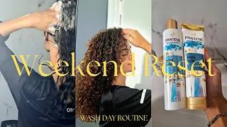 Thumbnail: weekend reset routine: wash day routine for natural hair, moisture, growth, hydration