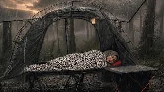 Thumbnail: CAMPING IN THE RAIN WITH FLOATING TENT ⛈🌧 | RELAXING CAMPING HEAVY  RAIN ‼