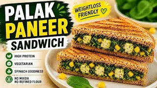 Thumbnail: No Maida Spinach Corn Sandwich | Healthy Paneer Sandwuch | Sandwich for weightloss | No Onion Garlic