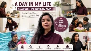 Thumbnail: A Day in My Life as a Full-Time Working Mom | Work, Toddler, Cooking, Cleaning & More!
