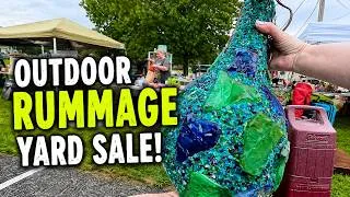 Thumbnail: Outdoor Rummage Yard Sale! Vintage Swag Lamp Score! | eBay Reselling