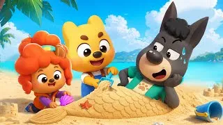 Thumbnail: Beach Guard Team | Let’s Go to the Beach | Safety Rules for Kids | Sheriff Labrador