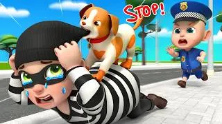 Thumbnail:  Super Police Dog Catches the Thief 🐶🚔 | Police Officer Song | Kids Cartoons | Sheriff Zozo