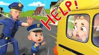 Thumbnail: Help! Baby Got Stuck on the Bus | School Bus Safety Rules | Sheriff Zozo - Kids Songs & Cartoons