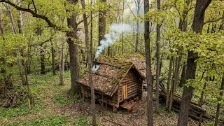 Thumbnail: harsh log cabin during  strong wind , where our ancestors once lived in wilderness