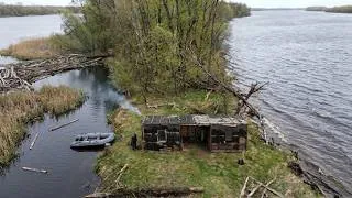 Thumbnail: wind storm in abandoned anglers shelter , catch and cook fish