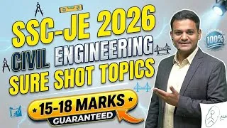 Thumbnail: 🛑 SSC JE 2026 Sure shot Topics |Civil Engineering PYQ Analysis #sscje
