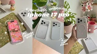 Thumbnail: iphone 17 pro (silver) unboxing 📱 aesthetic customization, setup & must have accessories