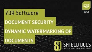 Thumbnail: Document security, Dynamic watermarking of documents Virtual Data Room. ShieldDocs M&A Due Diligence